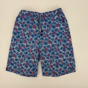 Peter Millar Seaside Men's Baja Flowers Lined Swim Trunks/Shorts Small $98 NWT